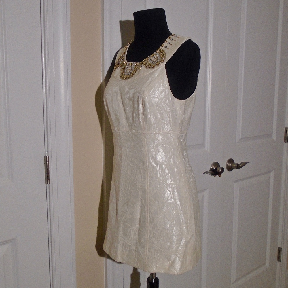 LAUNDRY by SS Beaded Circle Neck Jacquard Dress - Picture 3 of 7